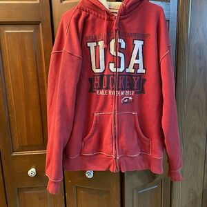 2012 Pond Hockey Nat’l Championship Zip Hoodie Lined J. America VTG Jacket- 2XL